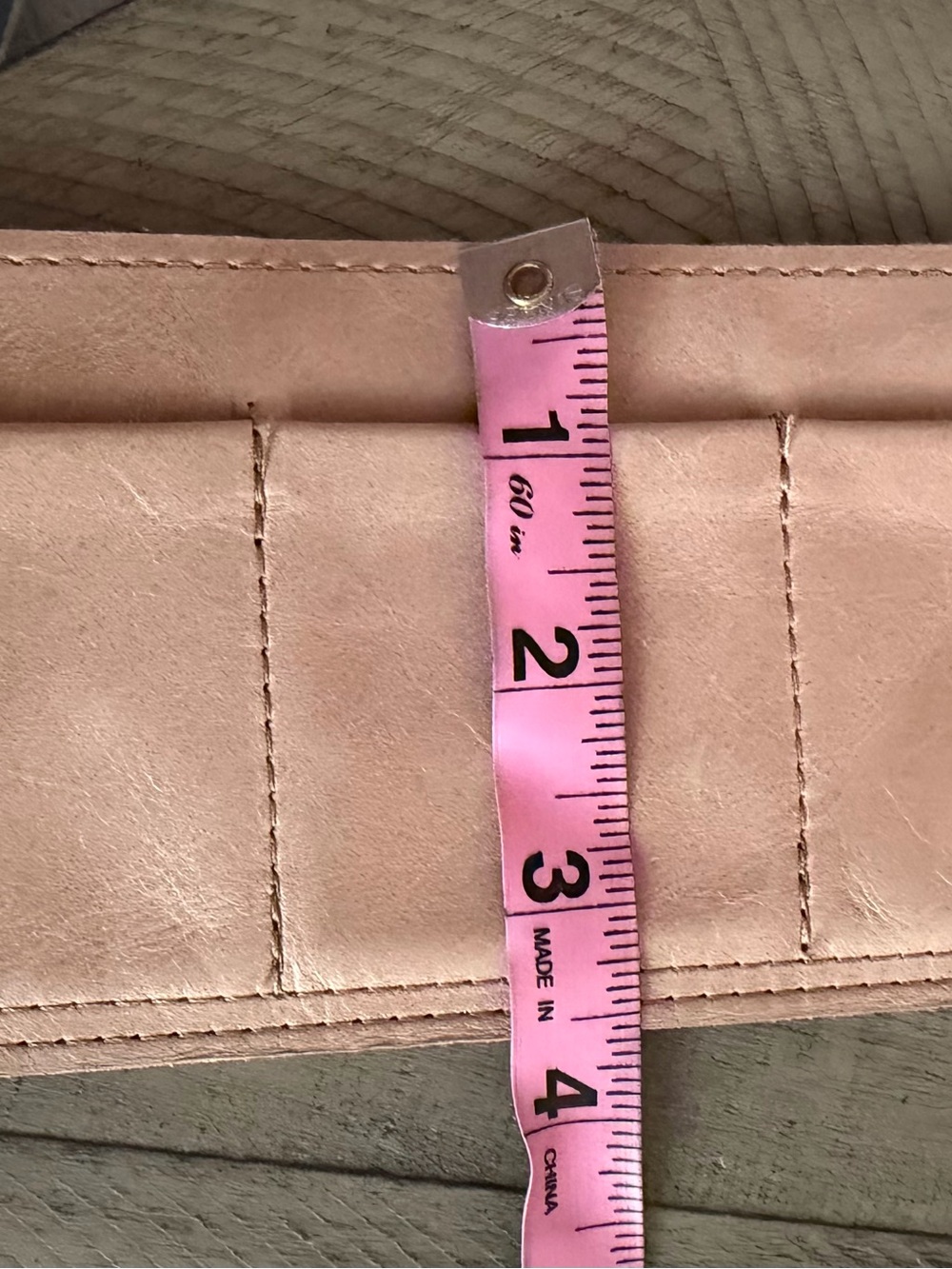 Women's tan Leather Card Holder Wallet - Picture 2 of 3
